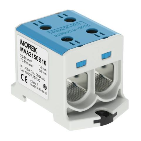 OTL150-2 Fővezetéki sorkapocs, 2xAl/Cu 25-150, 1000V, kék