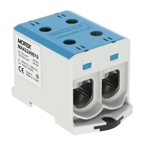 OTL240-2 fővezetéki sorkapocs, 2xAl/Cu 35-240mm2, 1000V, kék