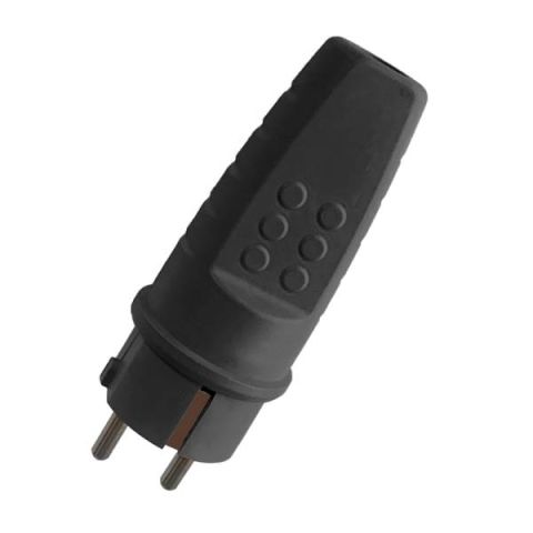 Elmark gumi dugvilla 16A fekete 192118/BL - elektrobagoly.hu