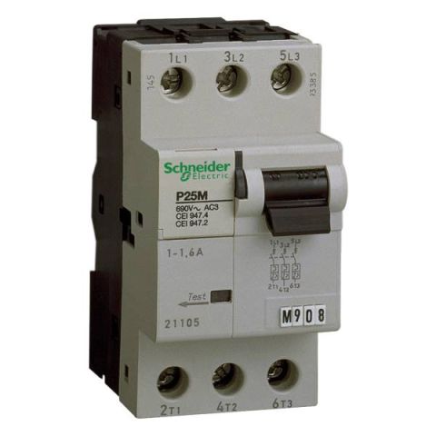 Schneider Electric P25M motorvédő kapcsoló 3P, 1.6A 21105 - elektrobagoly.hu