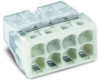 WAGO 8x0,5-2,5mm2,vezetékösszekötő, nem bontható  - tömör vezetékhez - elektrobagoly.hu