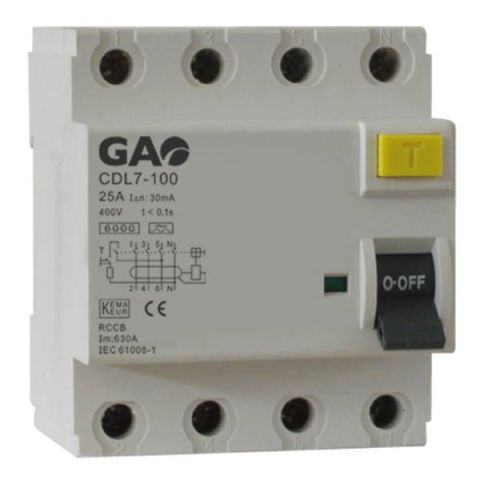 GAO fí-relé 4P 25A 300mA, DZ47 230V~ 5926H - elektrobagoly.hu