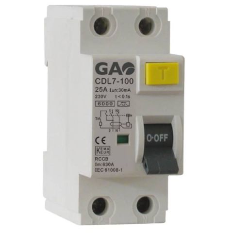 GAO fí-relé 2P 40A 30mA, DZ47 230V~ 5932H - elektrobagoly.hu