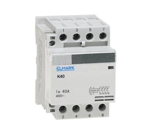 Elmark K40 moduláris kontaktor (mágneskapcsoló) 25A 3NO+1NC - elektrobagoly.hu