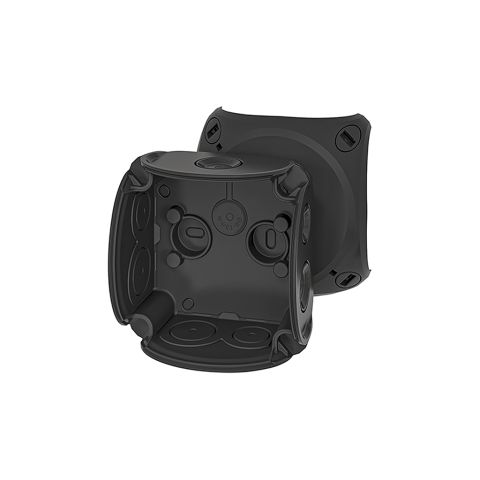 DK 0100 BZ Kábelösszekötő doboz 84x84x55mm,IP66, FEKETE (UV álló)