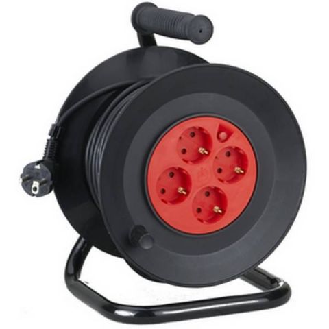 GAO Kábeldob, Műanyag 25m, 4 alj,3x1.0 ; 250V, 6900H - elektrobagoly.hu