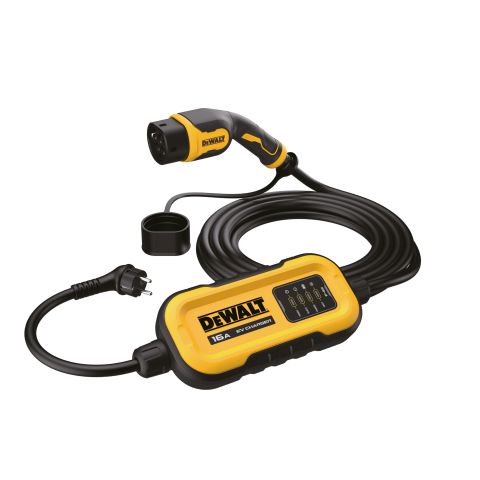 EV Type2 DeWALT hordozható töltő 16A 3.7kW 7.5m IP44/IP65
