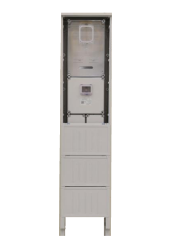 PVT-K-L Fm-40-U Egy felhasználói helyes M63.80A mérés földkábeles, szabadon á   fogyasztói főelosztóval, 400 mm széles szekrényben
