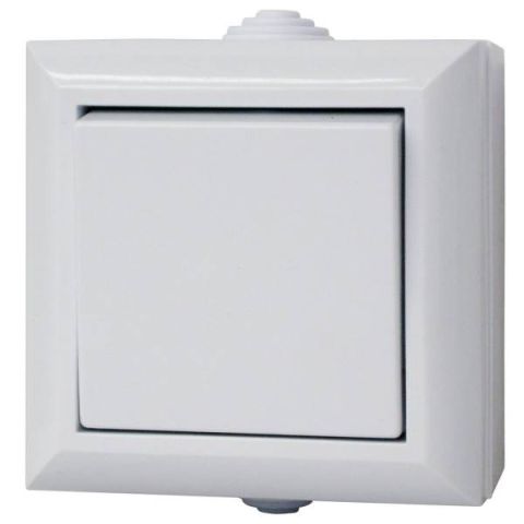 GAO BUSINESS LINE IP54 váltókapcsoló falon kív.fehér  9560H - elektrobagoly.hu