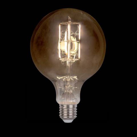 Elmark LED vintage fényforrás dimmerelhető 8W E27 átmérő:150mm melegfehér  arany  - elektrobagoly.hu