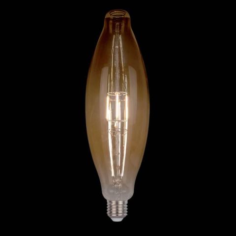 Elmark LED vintage fényforrás dimmerelhető 8W E27 átmérő:125mm melegfehér arany  - elektrobagoly.hu