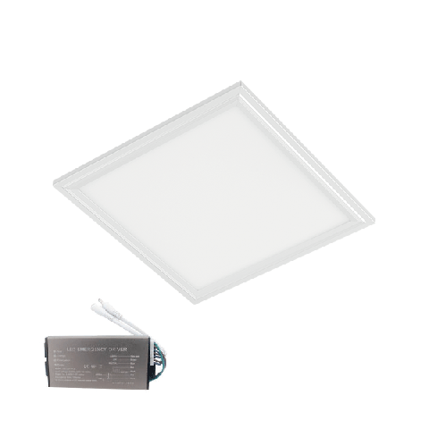 LED PANEL CW 48W 595X595, fehér kerettel, biztonsági világítás funkcióval