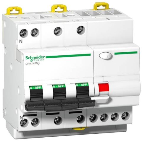 Schneider Electric ACTI9 iDPNN kombinált áramvédőkapcsoló ACo.3P-N,C,10A, 30mA A9D31710 - elektrobagoly.hu