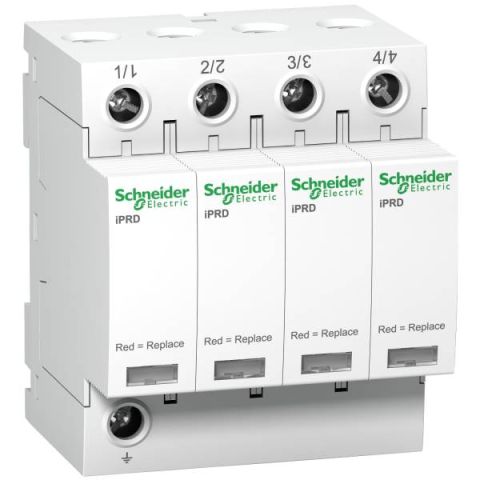 Schneider Electric ACTI9 iPRD túlfeszültségkorlátozó cserélhető betétes távjelzéssel .40kA, 4P, A9L40400 - elektrobagoly.hu