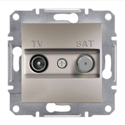 Schneider Electric ASFORA TV/SAT dugaszolóaljzat,végzáró, 1 dB, bronz, keret nélkül, EPH3400169 - elektrobagoly.hu