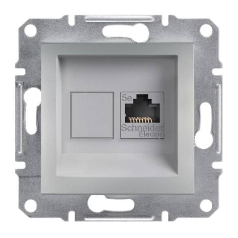 Schneider Electric ASFORA 1xRJ45 Cat5e UTP dugaszolóaljzat,alumínium, keret nélkül EPH4300161 - elektrobagoly.hu