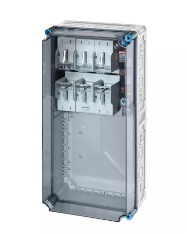 MI6477 NH2,400A - késes biztosítós szekrény, 3P aljzattal,300x600x170mm, 2000787