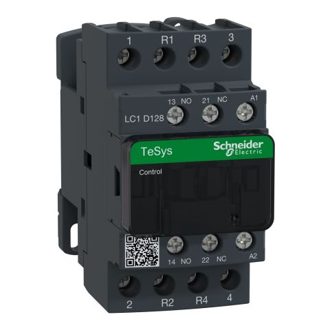 Schneider Electric LC1D128E7 mágneskapcsoló  48VAC 25A/AC1.2záró+2nyitó főérintkezővel - elektrobagoly.hu