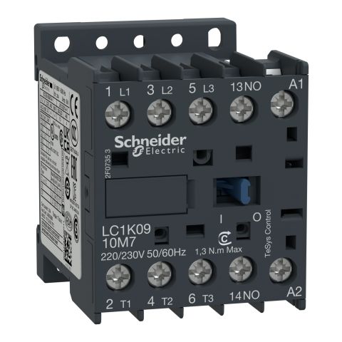 Schneider Electric LC1K0910P7 mágneskapcsoló  9A. 3p+1z segédérintkezővel 230VAC - elektrobagoly.hu