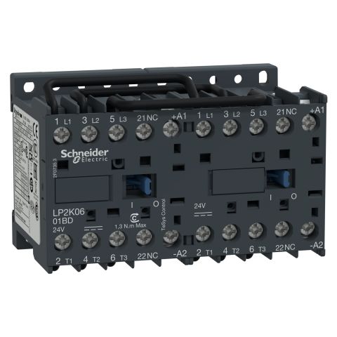 Schneider Electric LP2K0601BD mágneskapcsoló  24VDC. 6A. 3p+1ny segédérintkező  - elektrobagoly.hu