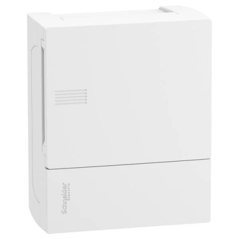 Schneider Electric MINI PRAGMA kiselosztó teli ajtóval, falon kívüli 1x8moduláris , MIP12106 - elektrobagoly.hu