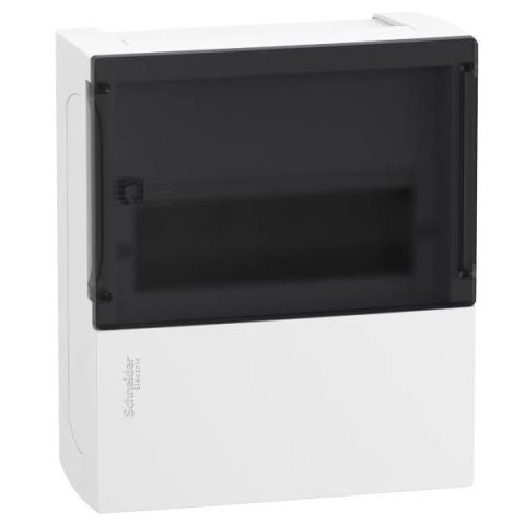 Schneider Electric MINI PRAGMA kiselosztó füstös hatású átlátszó ajtó, süllyesztett MIP12108S - elektrobagoly.hu