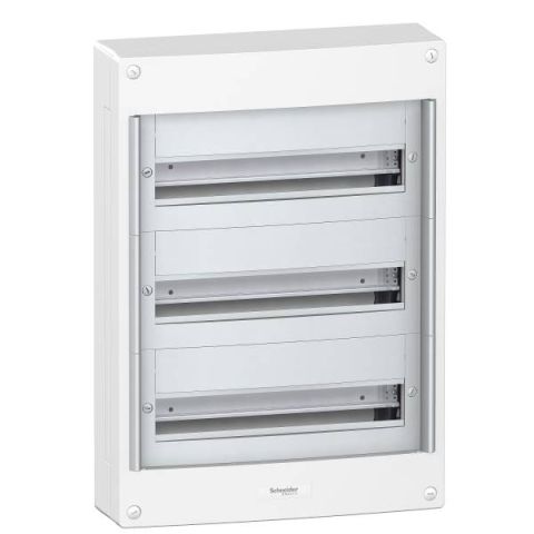 Schneider Electric PRAGMA kiselosztó falon kívüli 3x18moduláris , PEN sín, fehér PRA20318 - elektrobagoly.hu