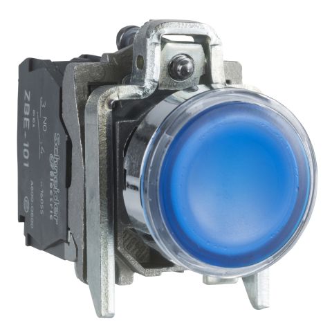 XB4BW36B5 LED-es. világító nyomógomb kék. 24V XB4BW36B5